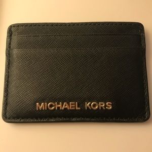 Michael Kors Black Card Holder & Wallet